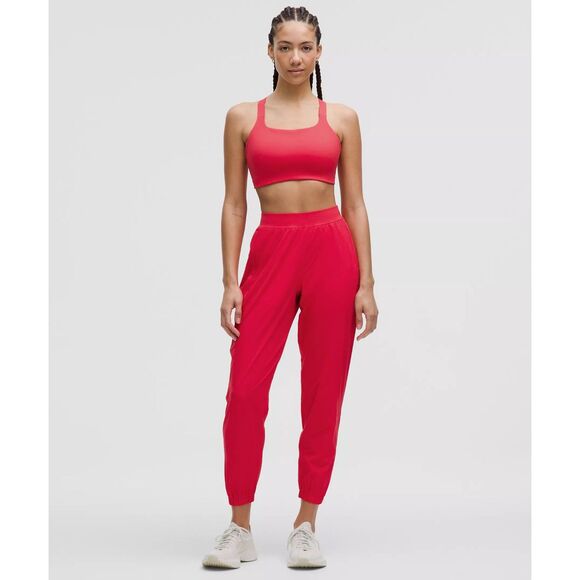 NWT Lululemon Women's Adapted State Perforated HR Jogger in Red Glow Size 14 - Picture 2 of 16